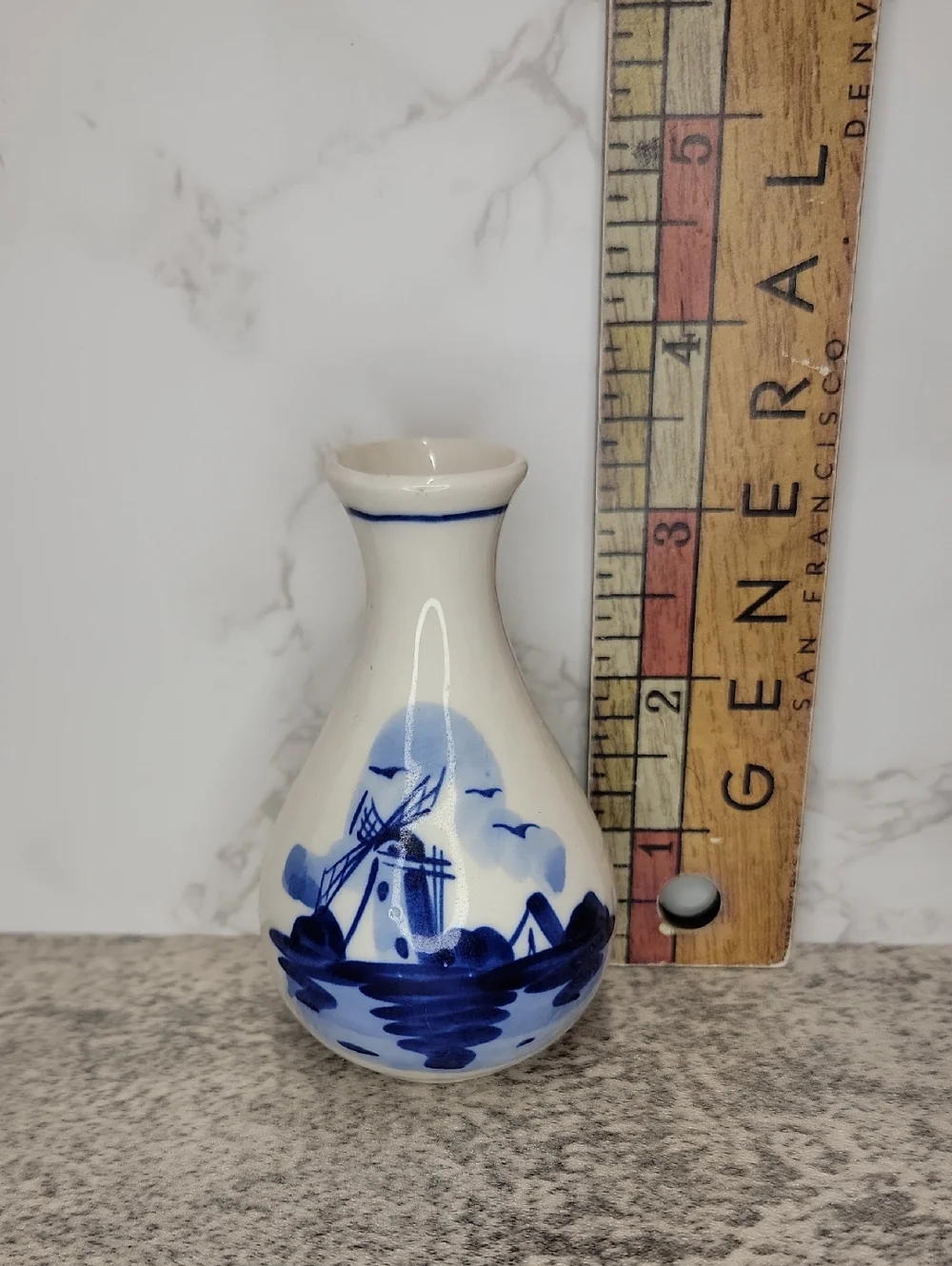 Vintage Mini Delft blue inspired Vase - Picture 7 of 8